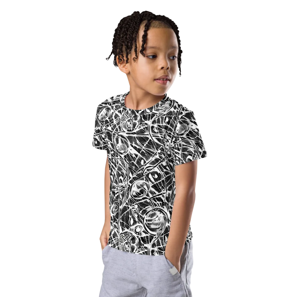 Wildline Garden on Kids Crew Neck T-Shirt — Left Front
