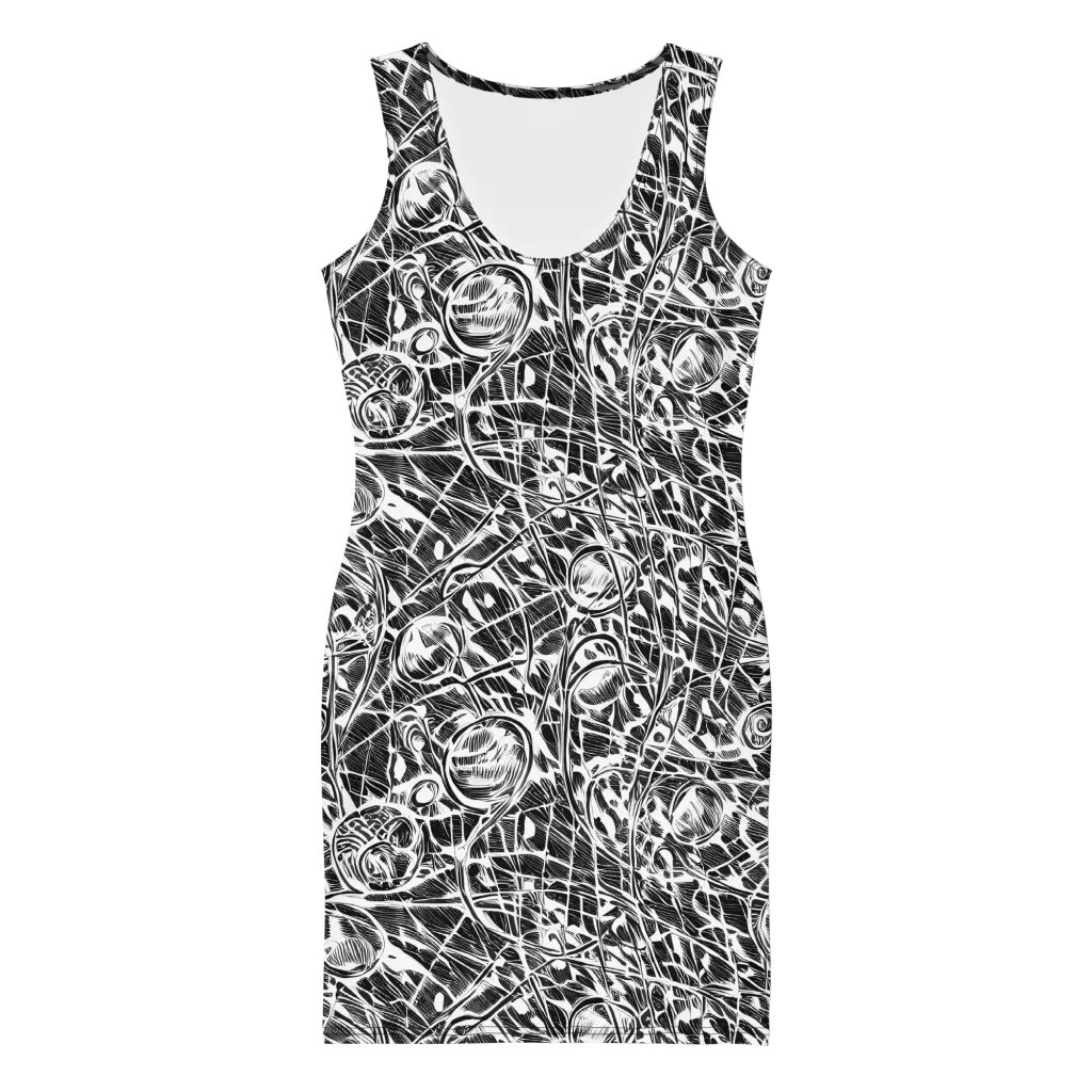 Wildline Garden on Bodycon Dress — Front