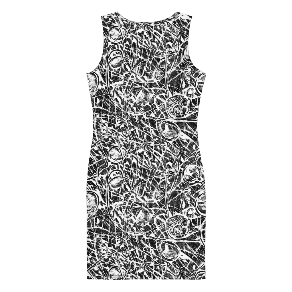 Wildline Garden on Bodycon Dress — Back