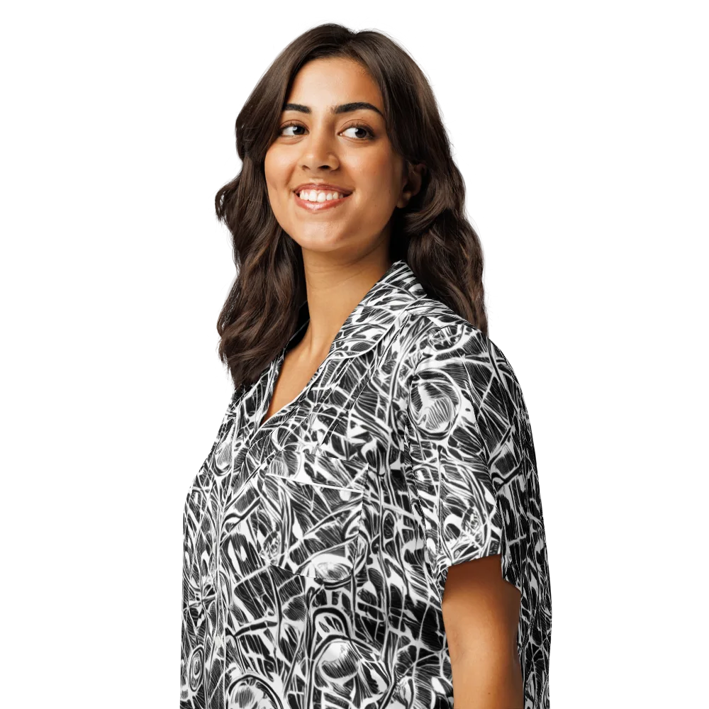 Wildline Garden on Women's Short Sleeve Pajama Top — Left Front
