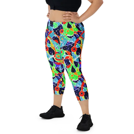 Midnight Splash on a Capri Leggings
