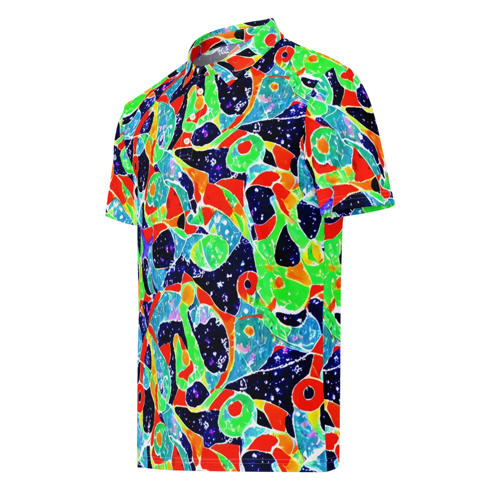 Midnight Splash on Men's Slim Fit Polo Shirt — Left Front