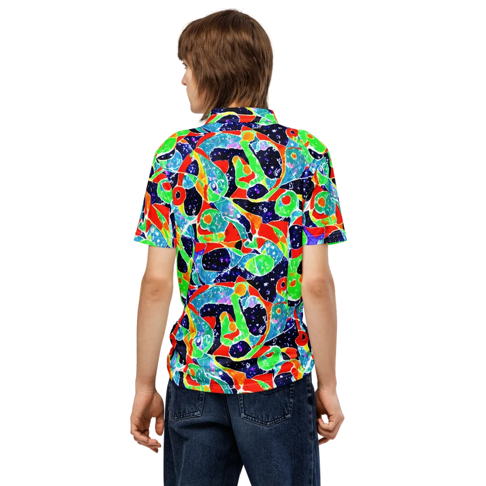 Midnight Splash on Men's Slim Fit Polo Shirt — Back