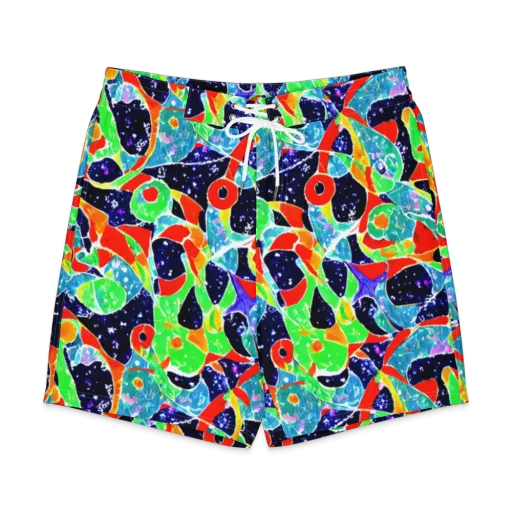 Midnight Splash on a Men's Board Shorts