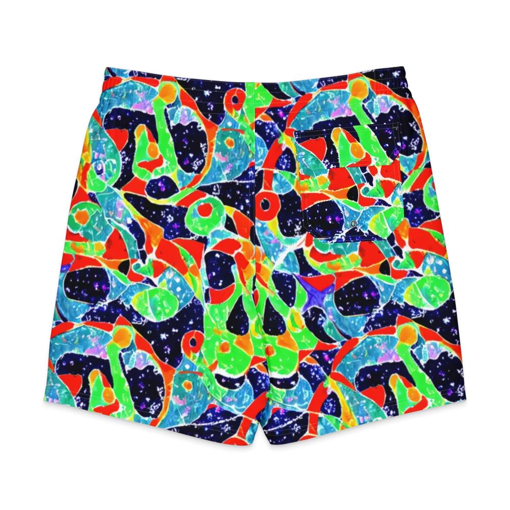 Midnight Splash on Men's Board Shorts — Back