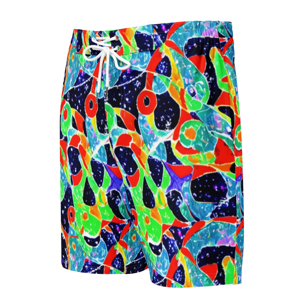 Midnight Splash on Men's Board Shorts — Front