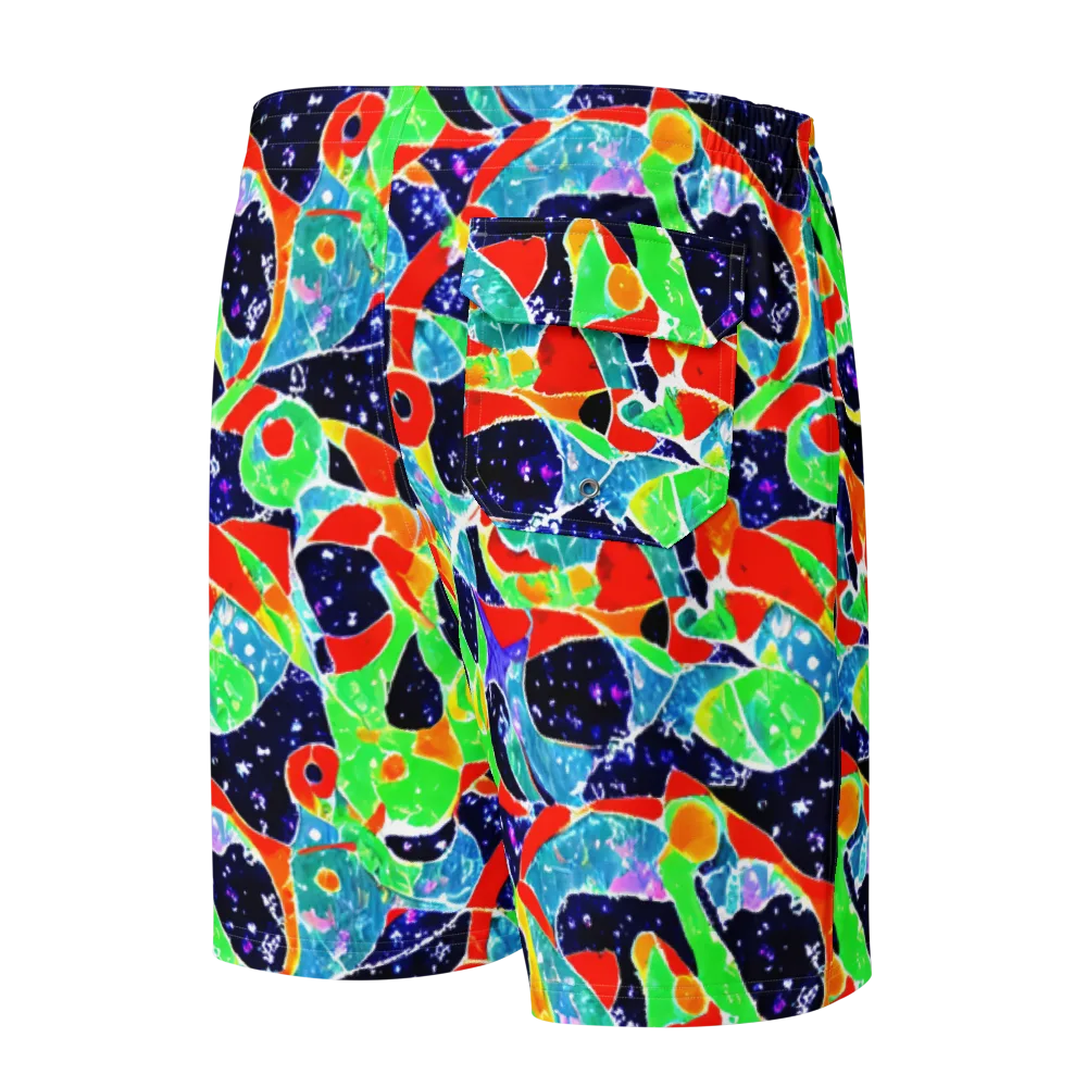 Midnight Splash on Men's Board Shorts — Back