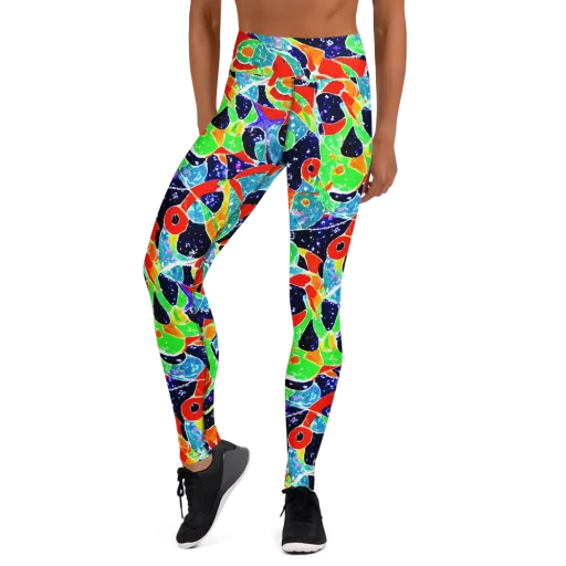 Midnight Splash on a Yoga Leggings