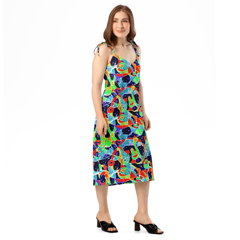 Midnight Splash on Slip Dress — Right Front