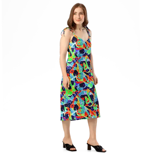 Midnight Splash on a Slip Dress