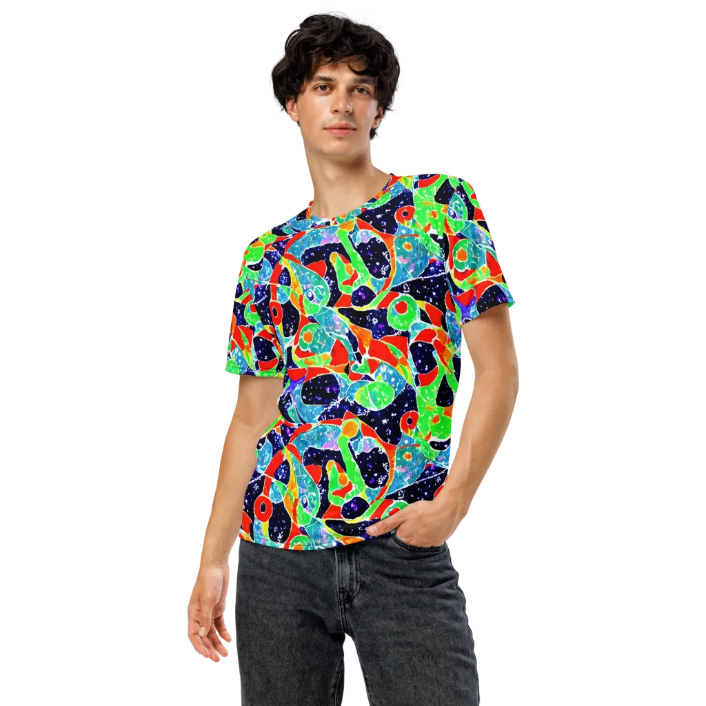 Midnight Splash on Men's Crew Neck T-Shirt — Front