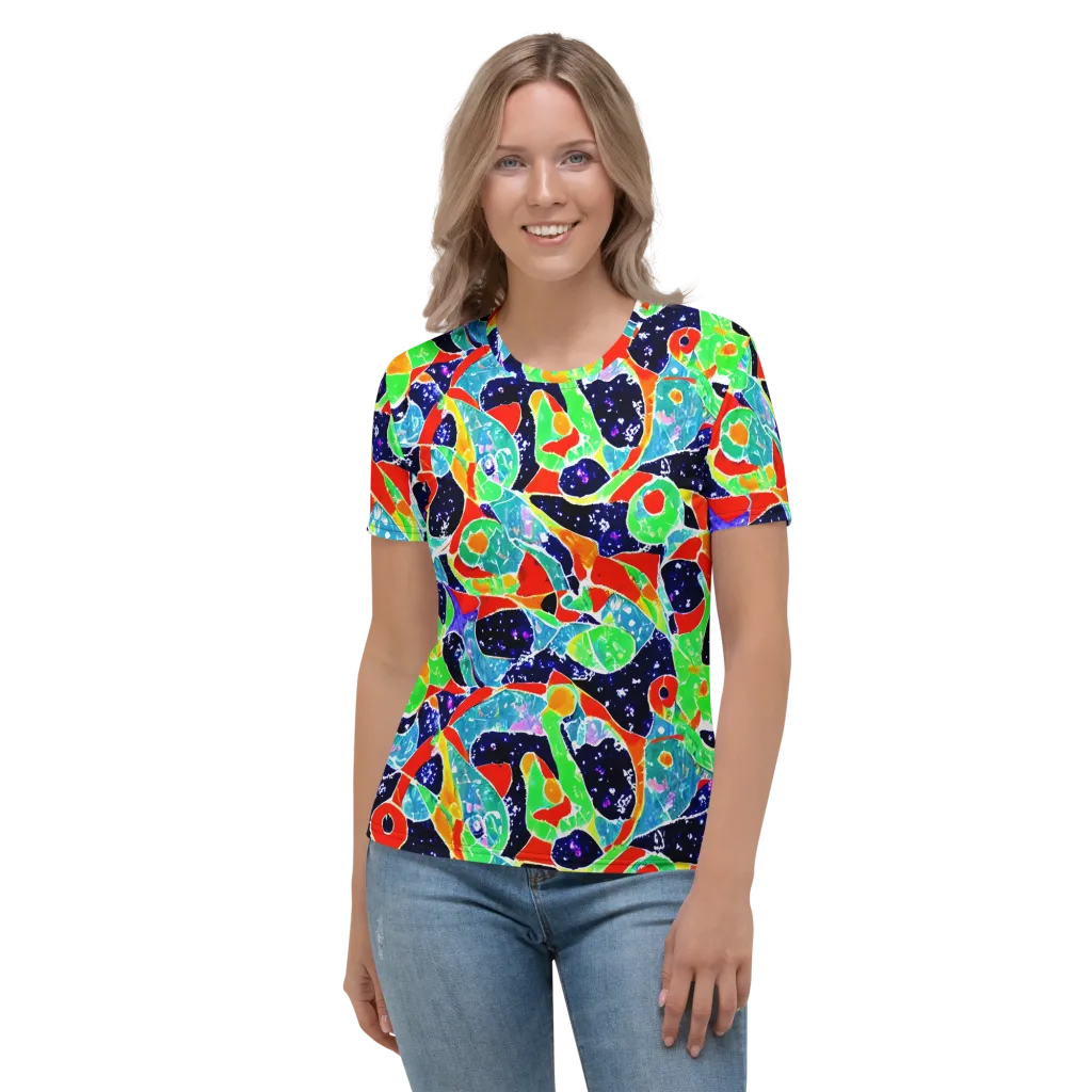 Midnight Splash on Women's Crew Neck T-Shirt — Front