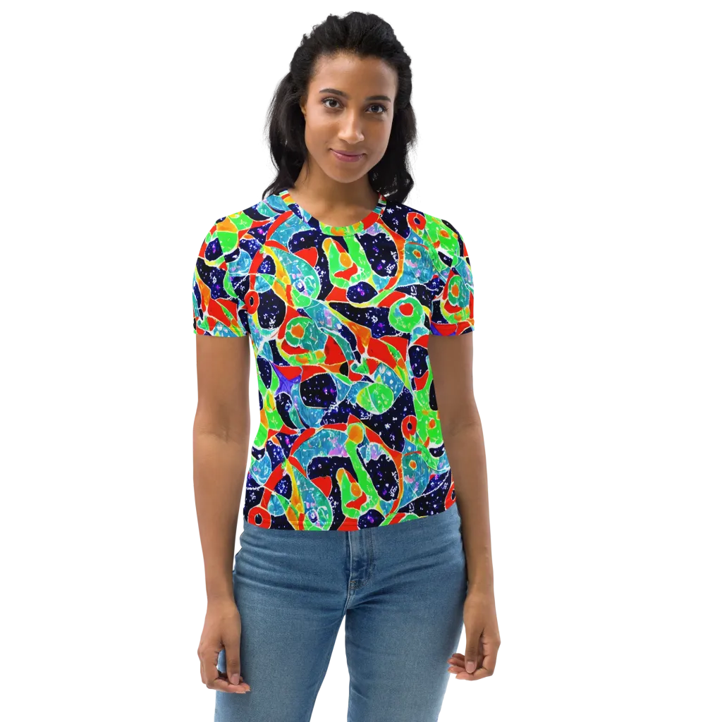 Midnight Splash on Women's Crew Neck T-Shirt — Front