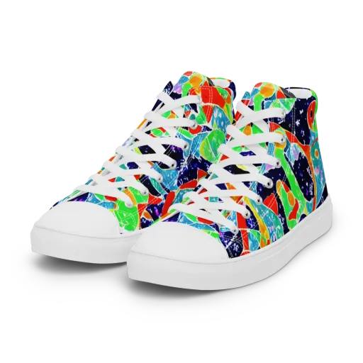 Midnight Splash on a Women's High Top Canvas Shoes