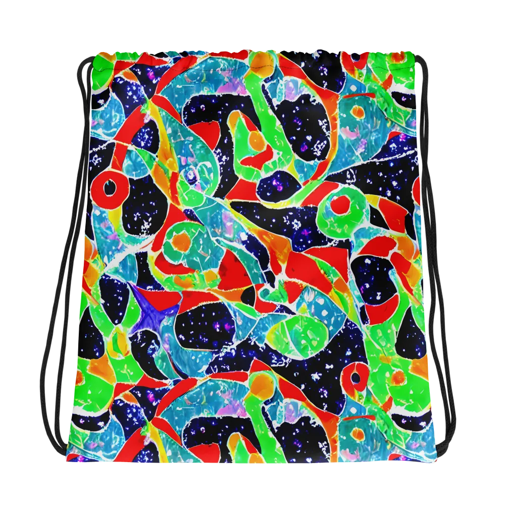 Midnight Splash on Drawstring Bag — Photo