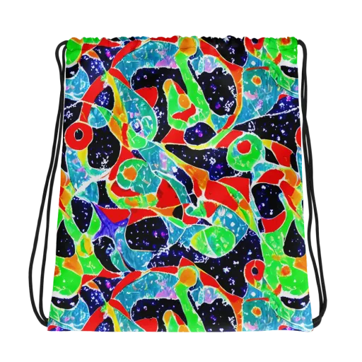 Midnight Splash on a Drawstring Bag