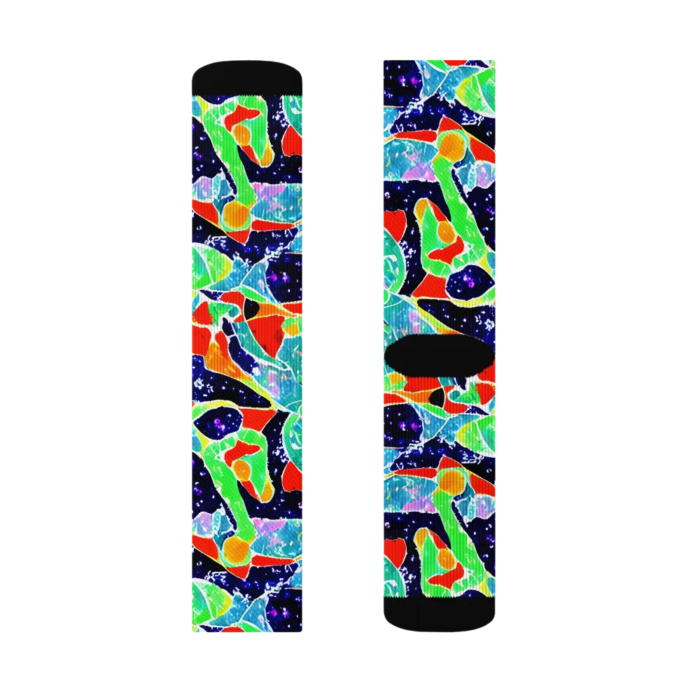 Midnight Splash on Socks — Left Sock