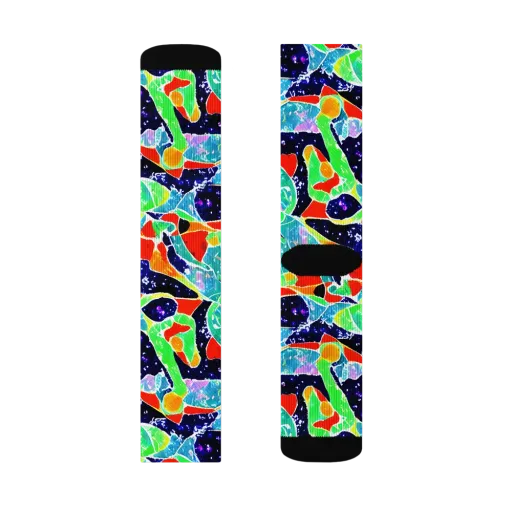 Midnight Splash on a Socks