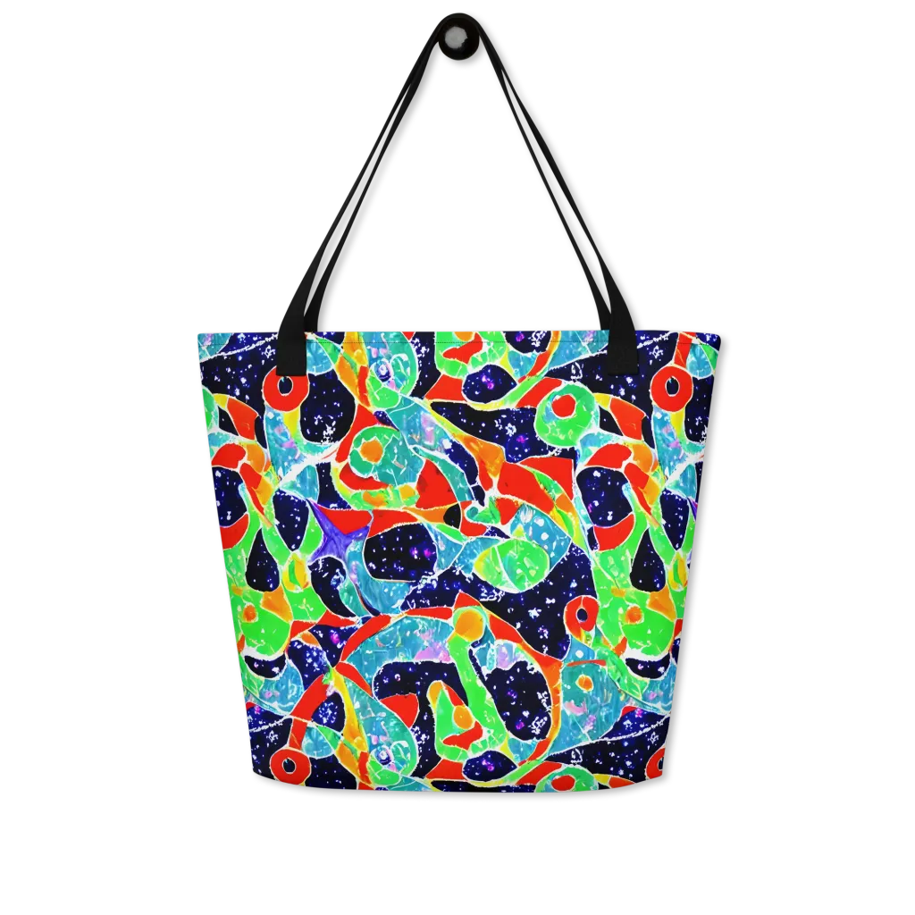 Midnight Splash on Large Tote Bag W/ Pocket — Front
