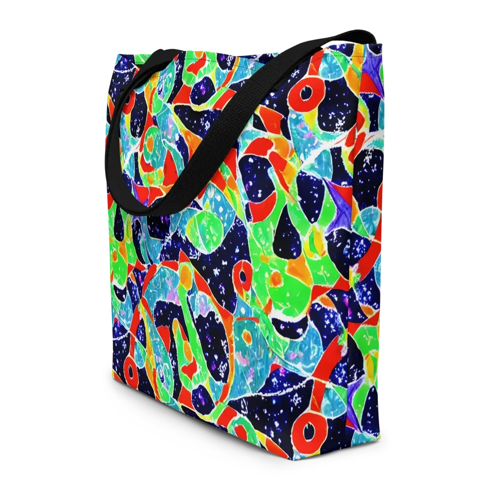 Midnight Splash on Large Tote Bag W/ Pocket — Front