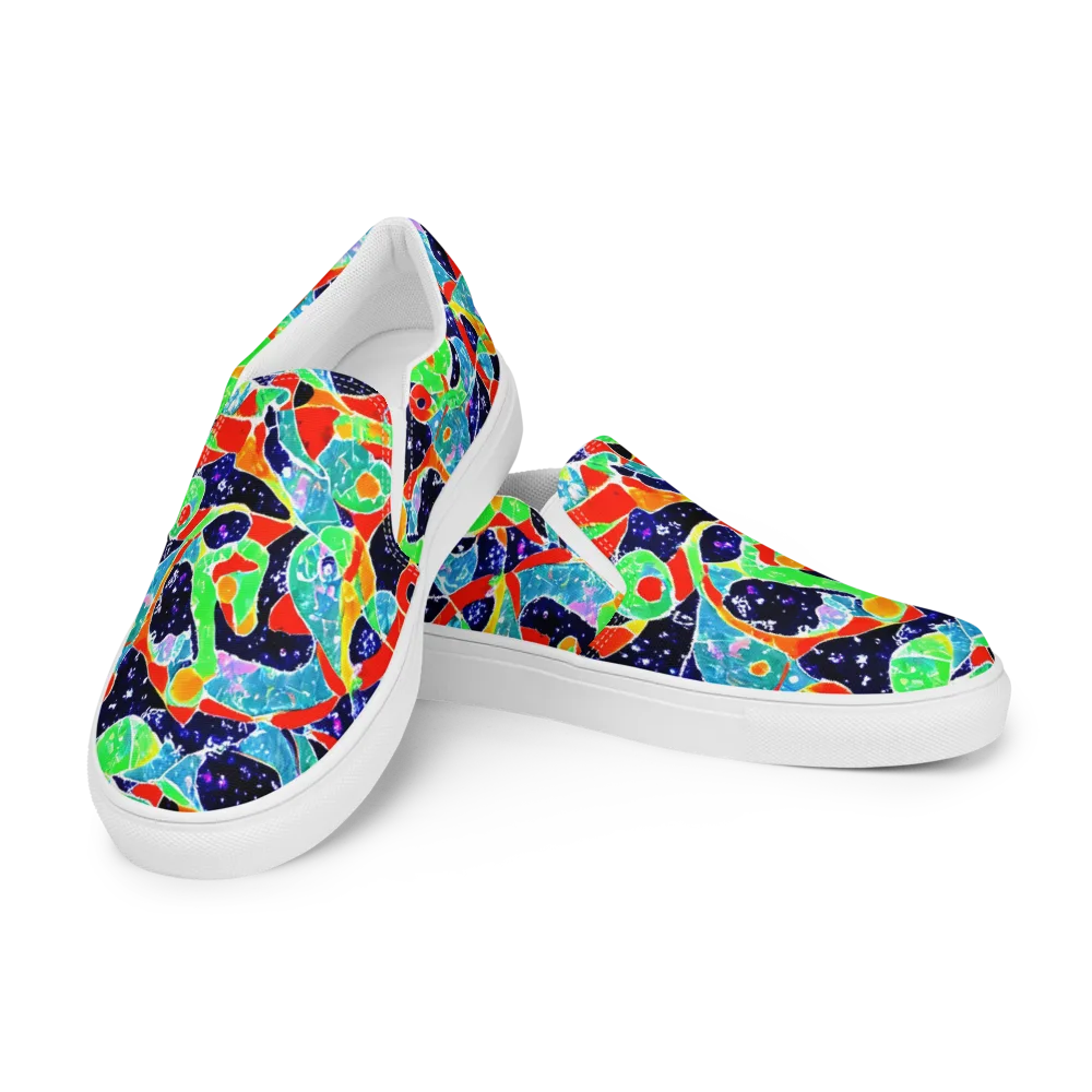 Midnight Splash on Women's Slip-On Canvas Shoes — Left Front