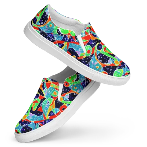 Midnight Splash on a Women's Slip-On Canvas Shoes