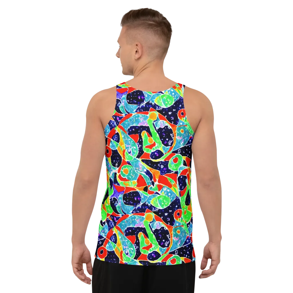 Midnight Splash on Men's Tank Top — Back
