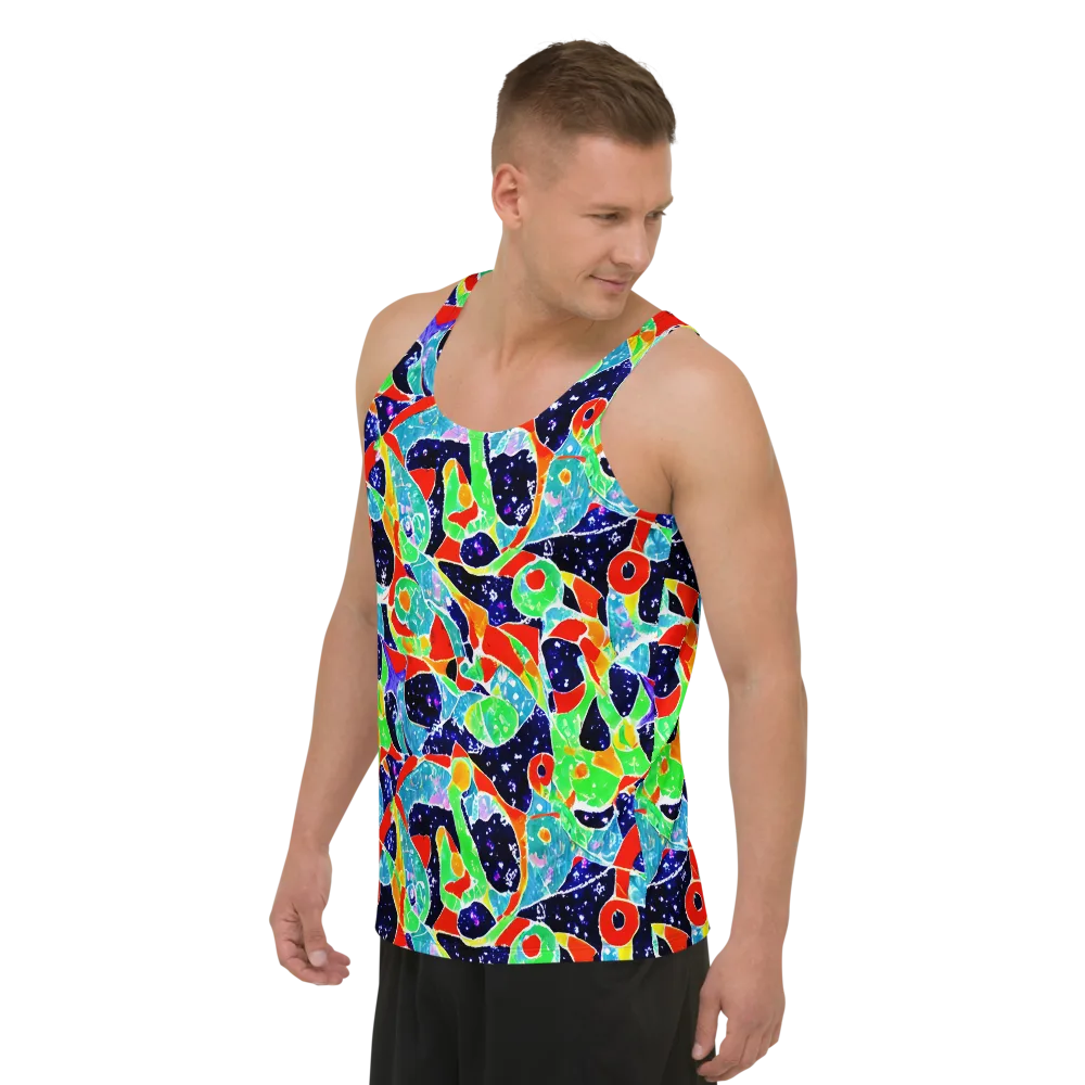 Midnight Splash on Men's Tank Top — Left Front