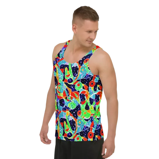Midnight Splash on a Men's Tank Top