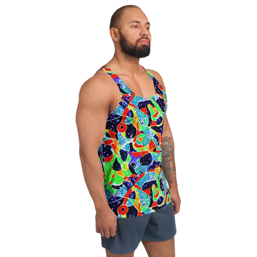 Midnight Splash on Men's Tank Top — Right Front