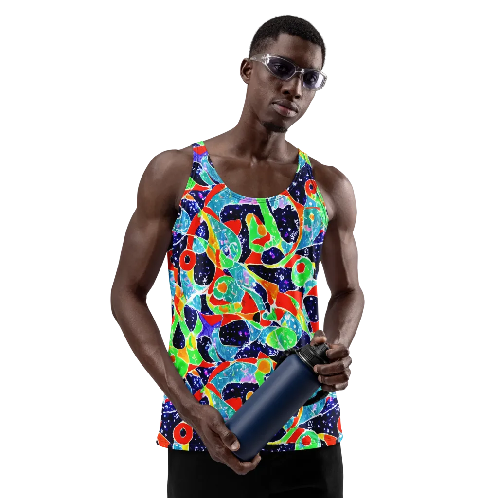 Midnight Splash on Men's Tank Top — Front