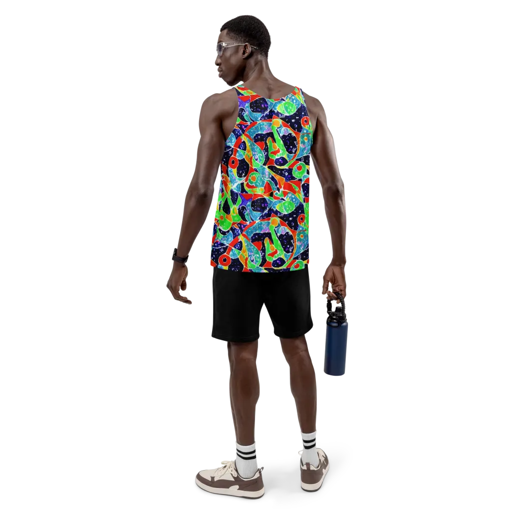 Midnight Splash on Men's Tank Top — Back