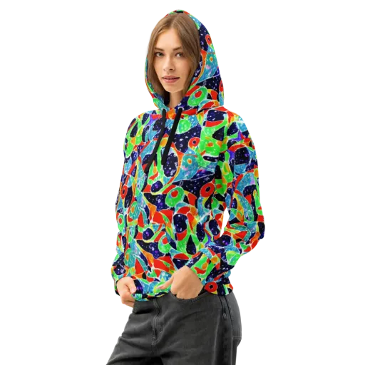 Midnight Splash on a Cotton Hoodie
