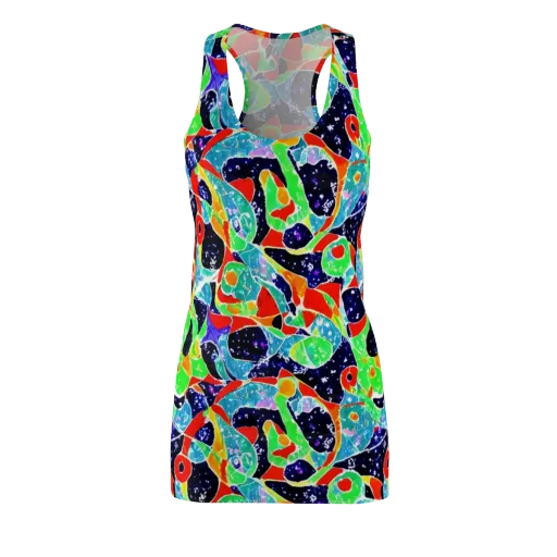 Midnight Splash on a Racerback Dress