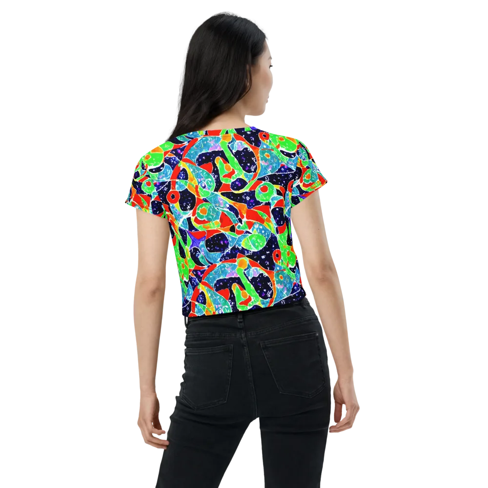 Midnight Splash on Crop Tee — Back