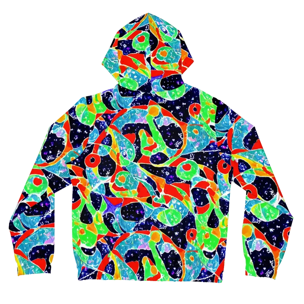Midnight Splash on Women's Full-Zip Hoodie — Back