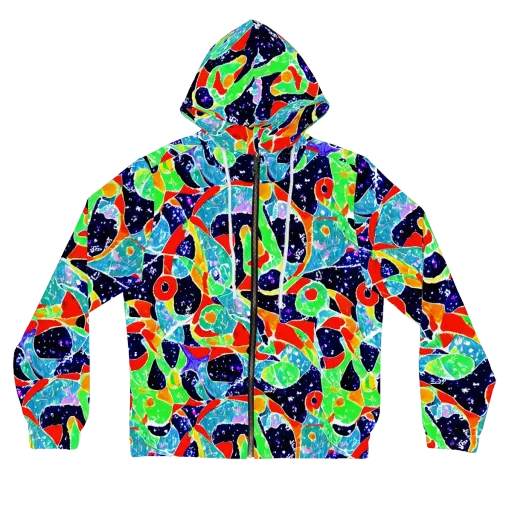 Midnight Splash on a Women's Full-Zip Hoodie