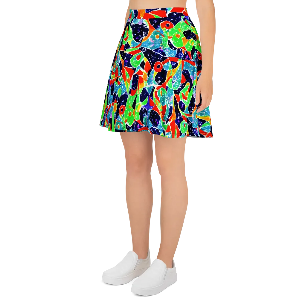 Midnight Splash on Skater Skirt — Left