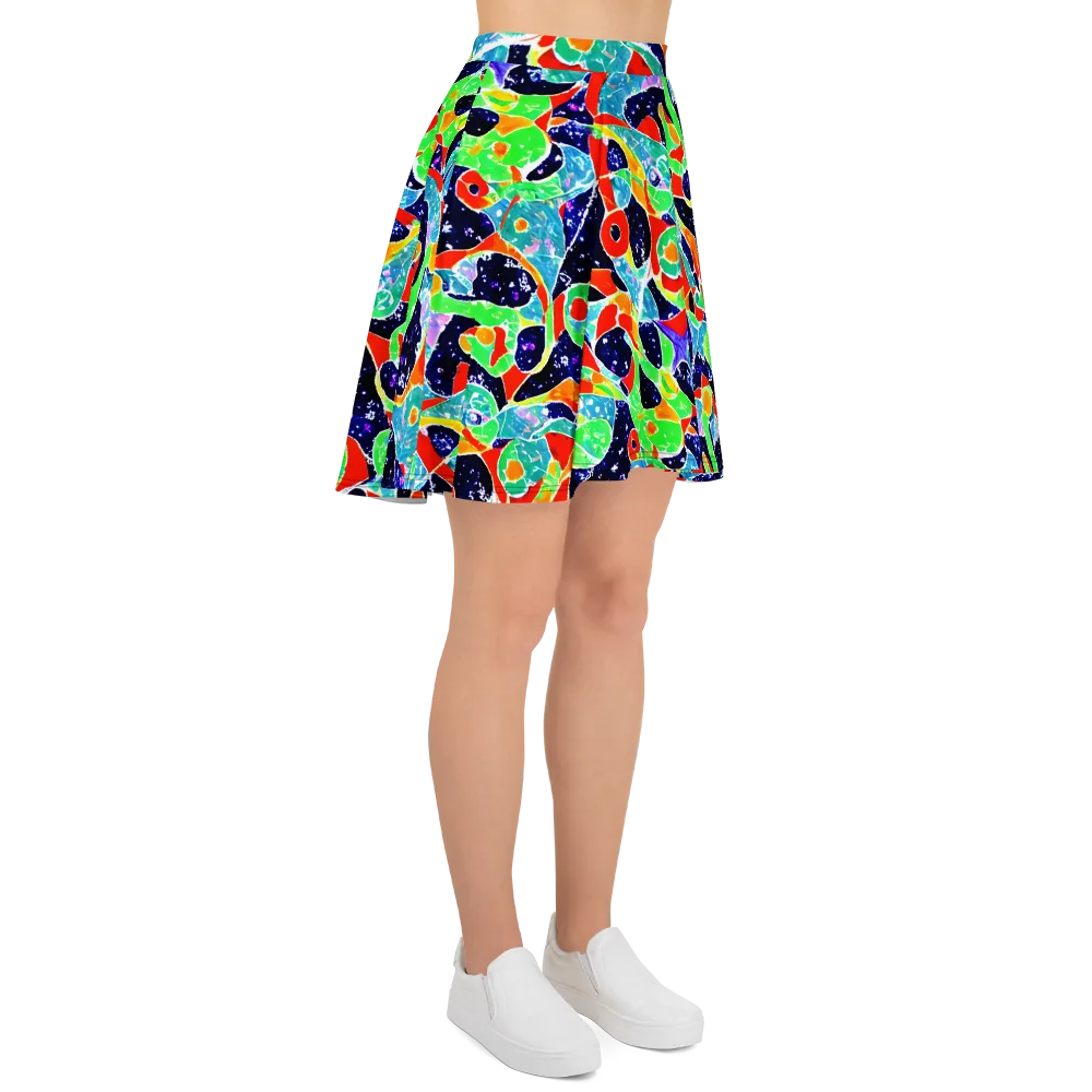 Midnight Splash on Skater Skirt — Right