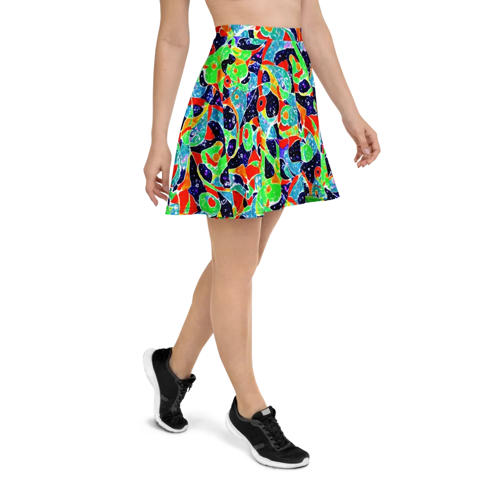Midnight Splash on Skater Skirt — Right