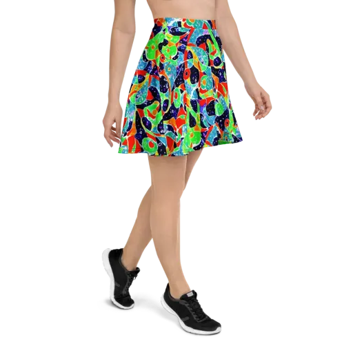 Midnight Splash on a Skater Skirt