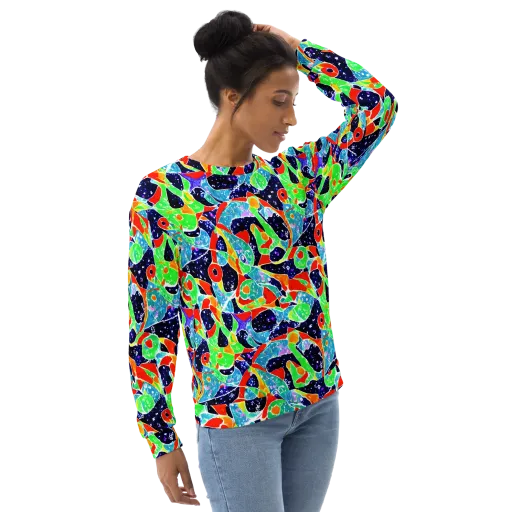 Midnight Splash on a Sweatshirt