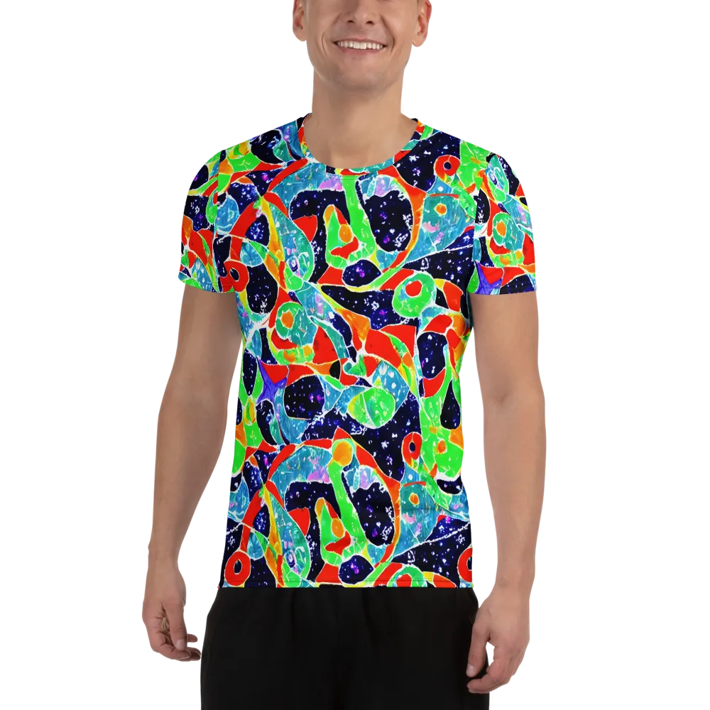 Midnight Splash on Men's Athletic T-Shirt — Front