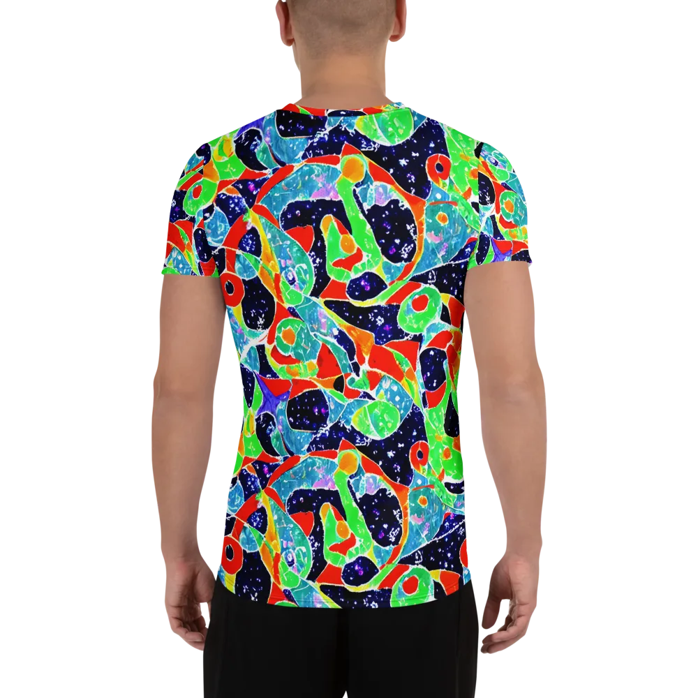 Midnight Splash on Men's Athletic T-Shirt — Back