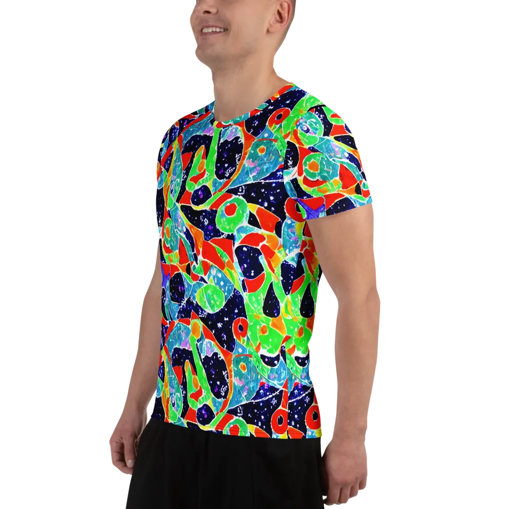 Midnight Splash on Men's Athletic T-Shirt — Left