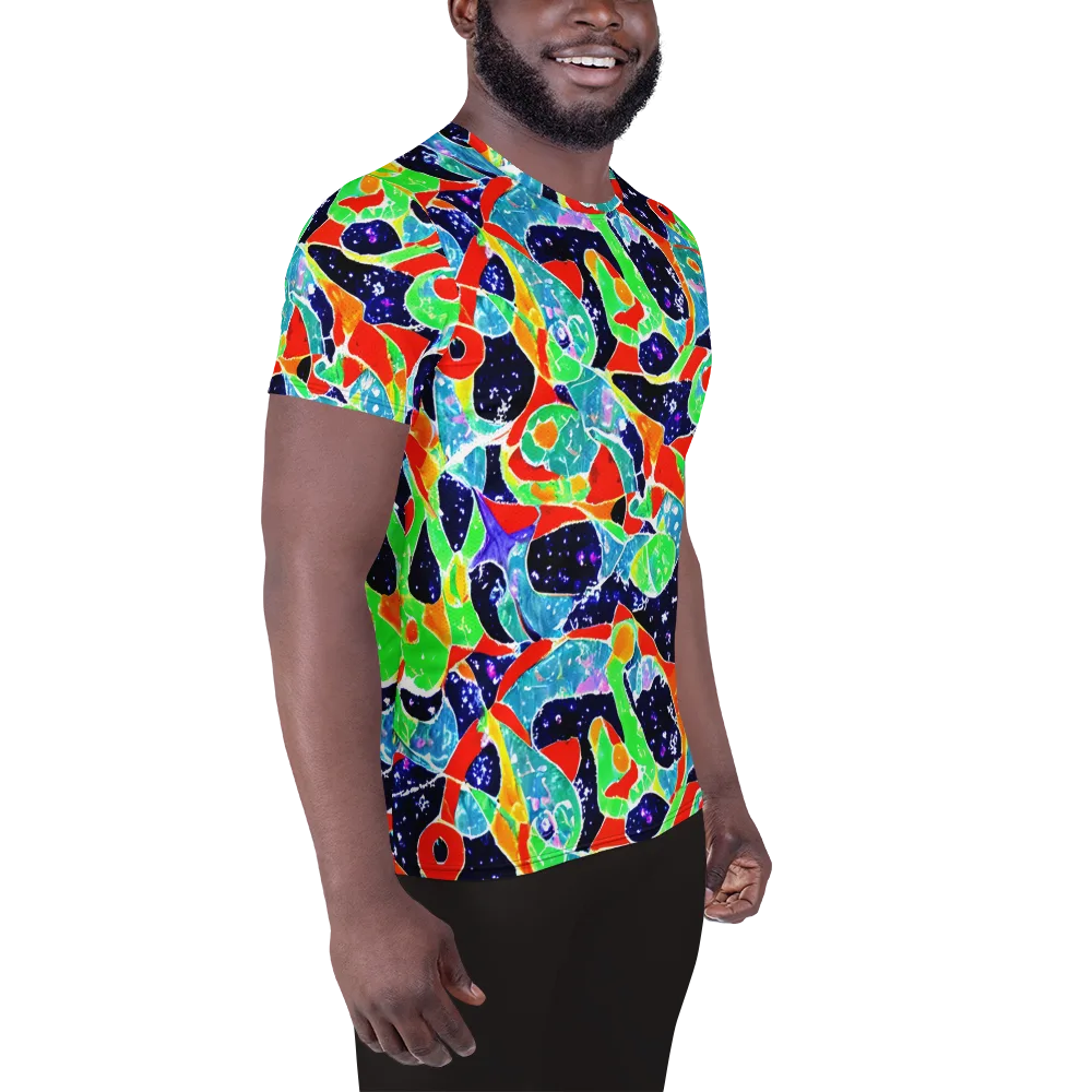 Midnight Splash on Men's Athletic T-Shirt — Right
