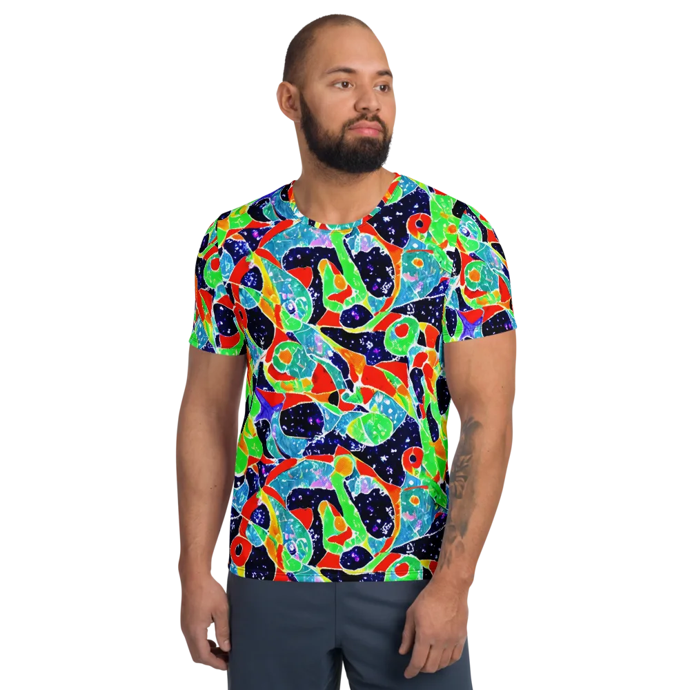Midnight Splash on Men's Athletic T-Shirt — Front