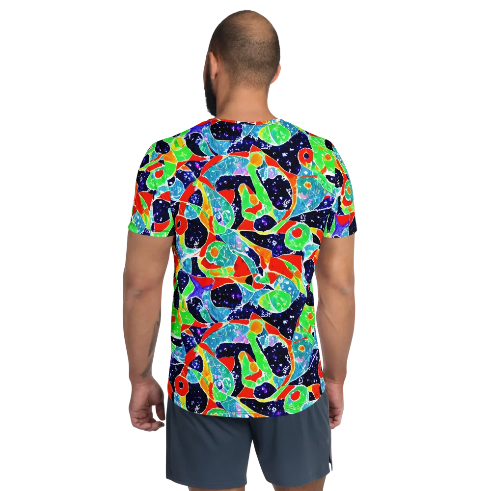 Midnight Splash on Men's Athletic T-Shirt — Back