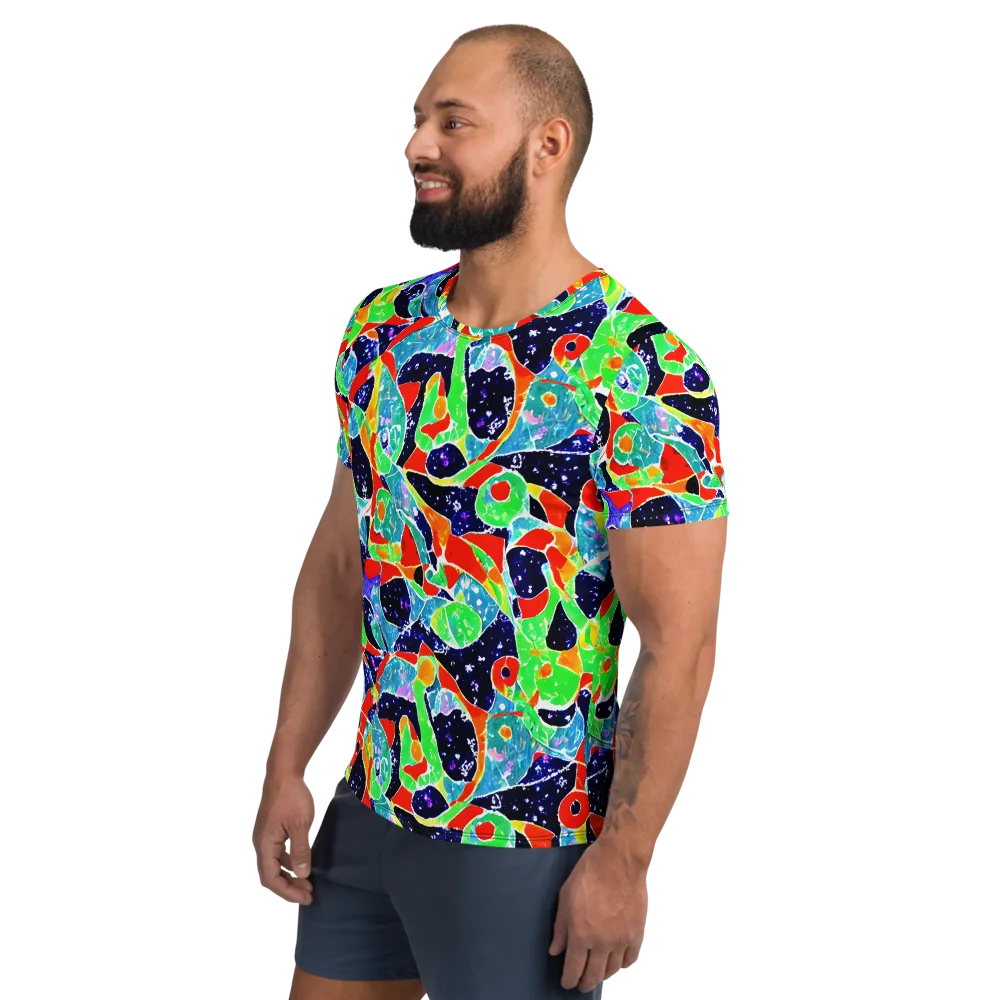 Midnight Splash on Men's Athletic T-Shirt — Left