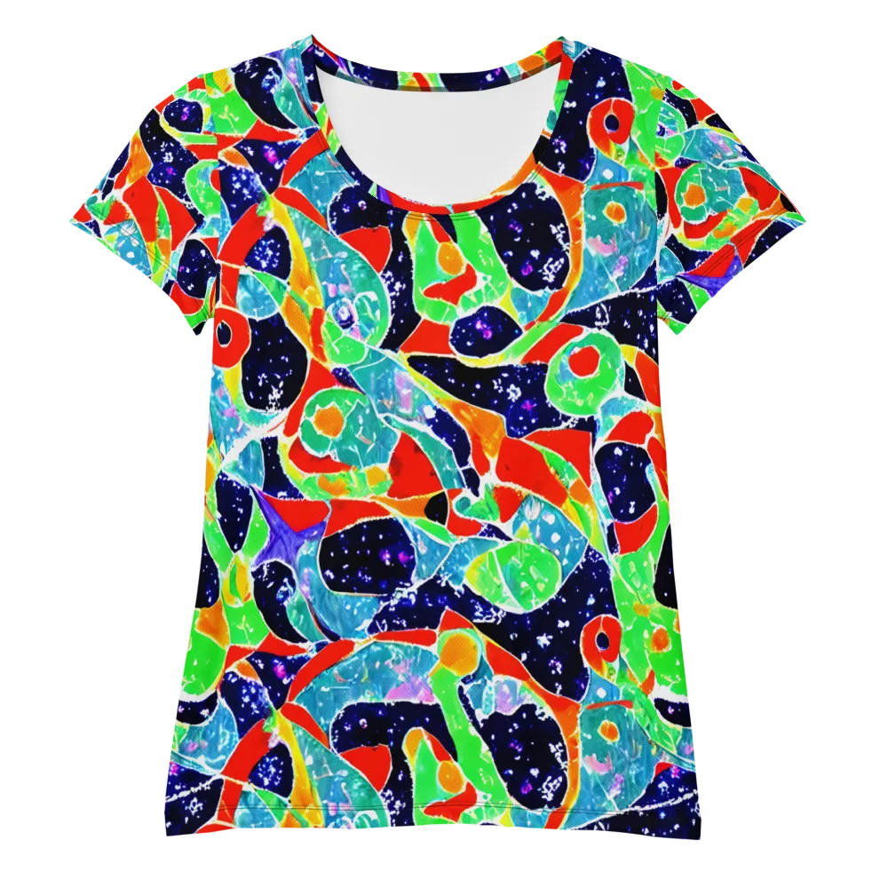 Midnight Splash on Women's Athletic T-Shirt — Front